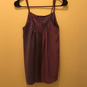 Yana Couture Boho Silk Purple Zipper Tank Top Sz.6